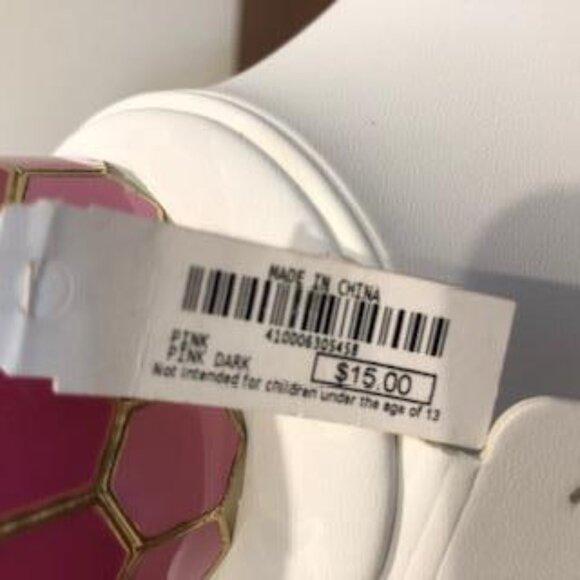 Charming Charlie Chunky Pink Gold Tone Geometric Design Bracelet NWT. - Picture 7 of 12